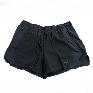 $80 Nike Dri-fit ADV Running Shorts Men's Black Mid-Thigh Zip Pockets Large L